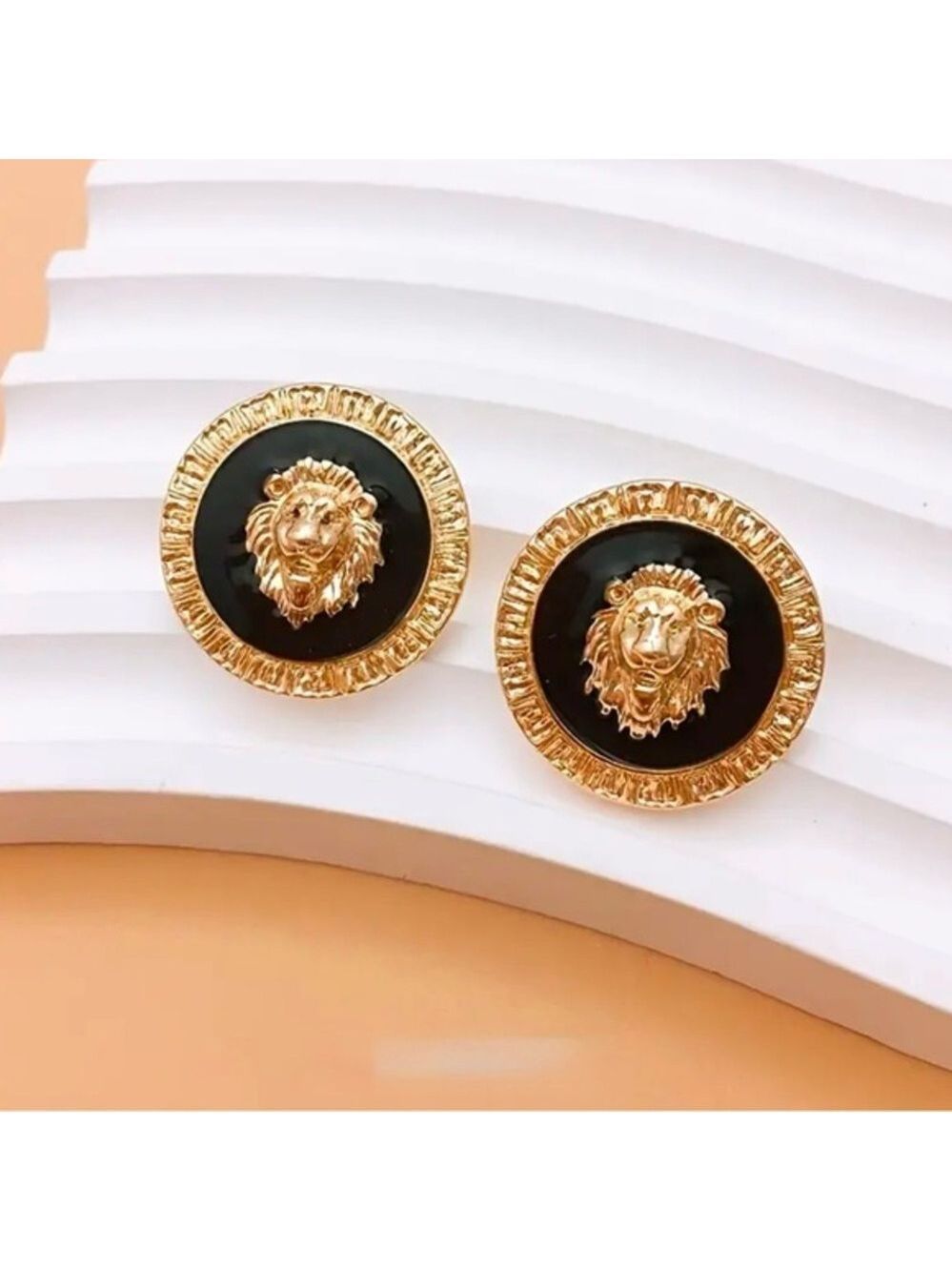 Lion Head Logo Luxury Designer Earrings